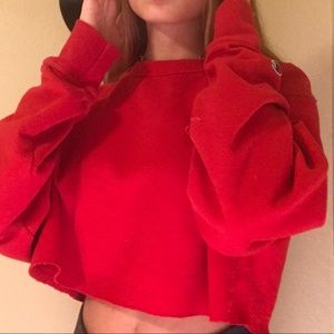 cropped champion crew neck